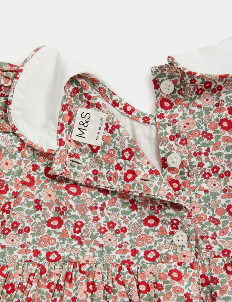 Pure Cotton Ditsy Floral Dress (0-3 Yrs) 4 of 5
