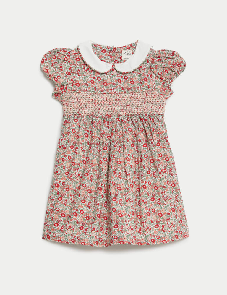 Pure Cotton Ditsy Floral Dress (0-3 Yrs) | M&S Collection | M&S