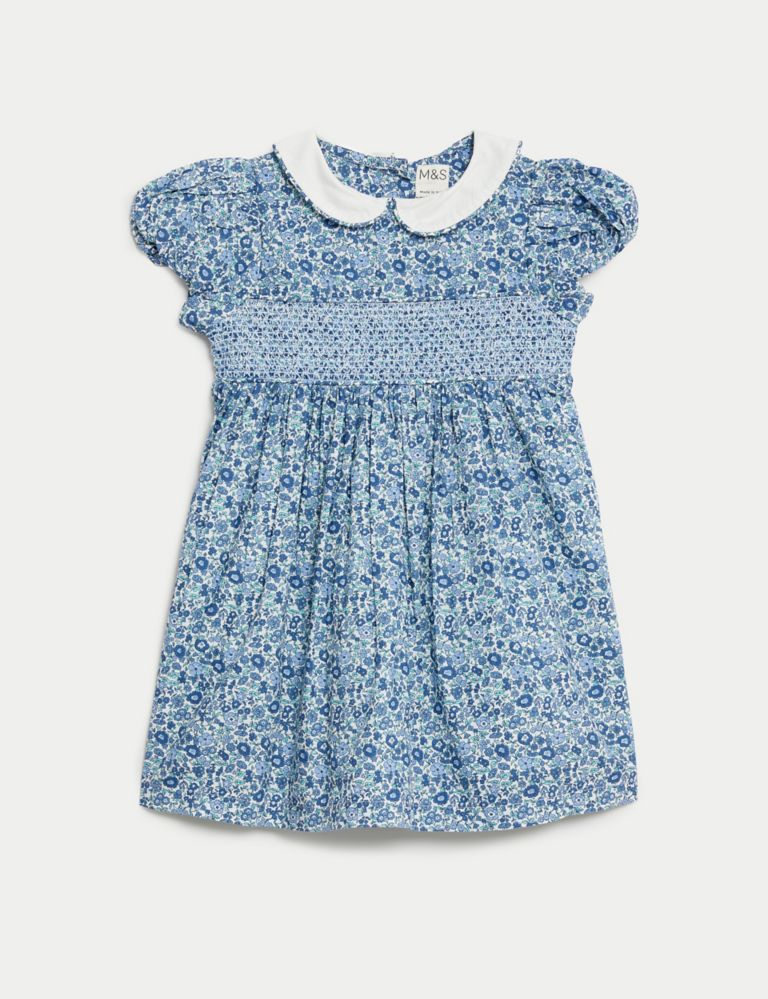 Pure Cotton Ditsy Floral Dress (0-3 Yrs) 2 of 4