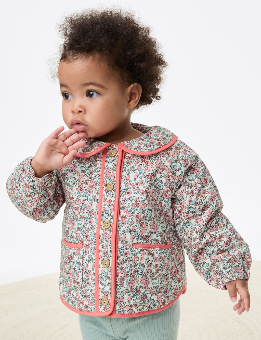 Pure Cotton Ditsy Floral Jacket (0-3 Yrs) 3 of 7