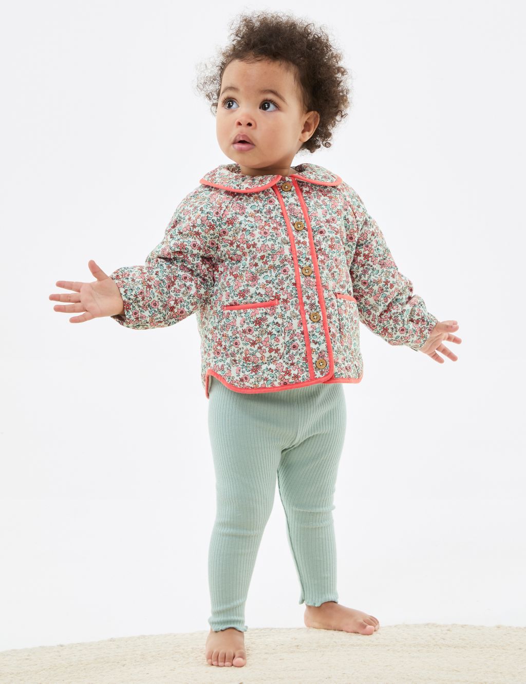 Pure Cotton Ditsy Floral Jacket (0-3 Yrs) 7 of 7
