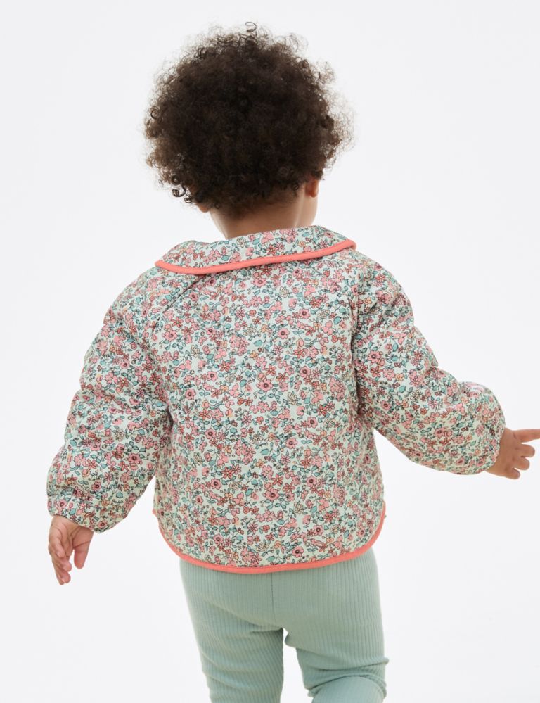 Pure Cotton Ditsy Floral Jacket (0-3 Yrs) 6 of 7