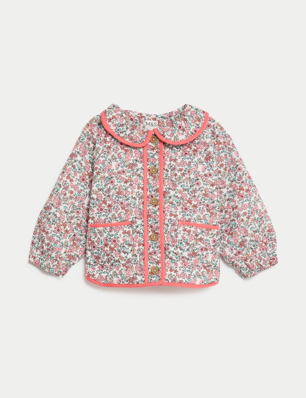 Pure Cotton Ditsy Floral Jacket (0-3 Yrs) 1 of 7