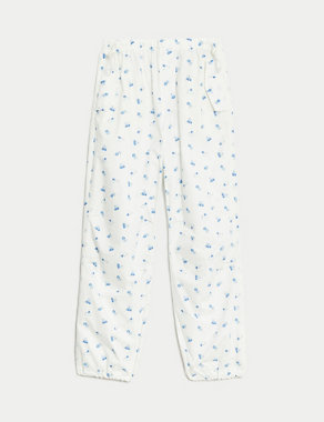 Pure Cotton Ditsy Floral Parachute Trousers (6-16 Yrs) Image 2 of 5