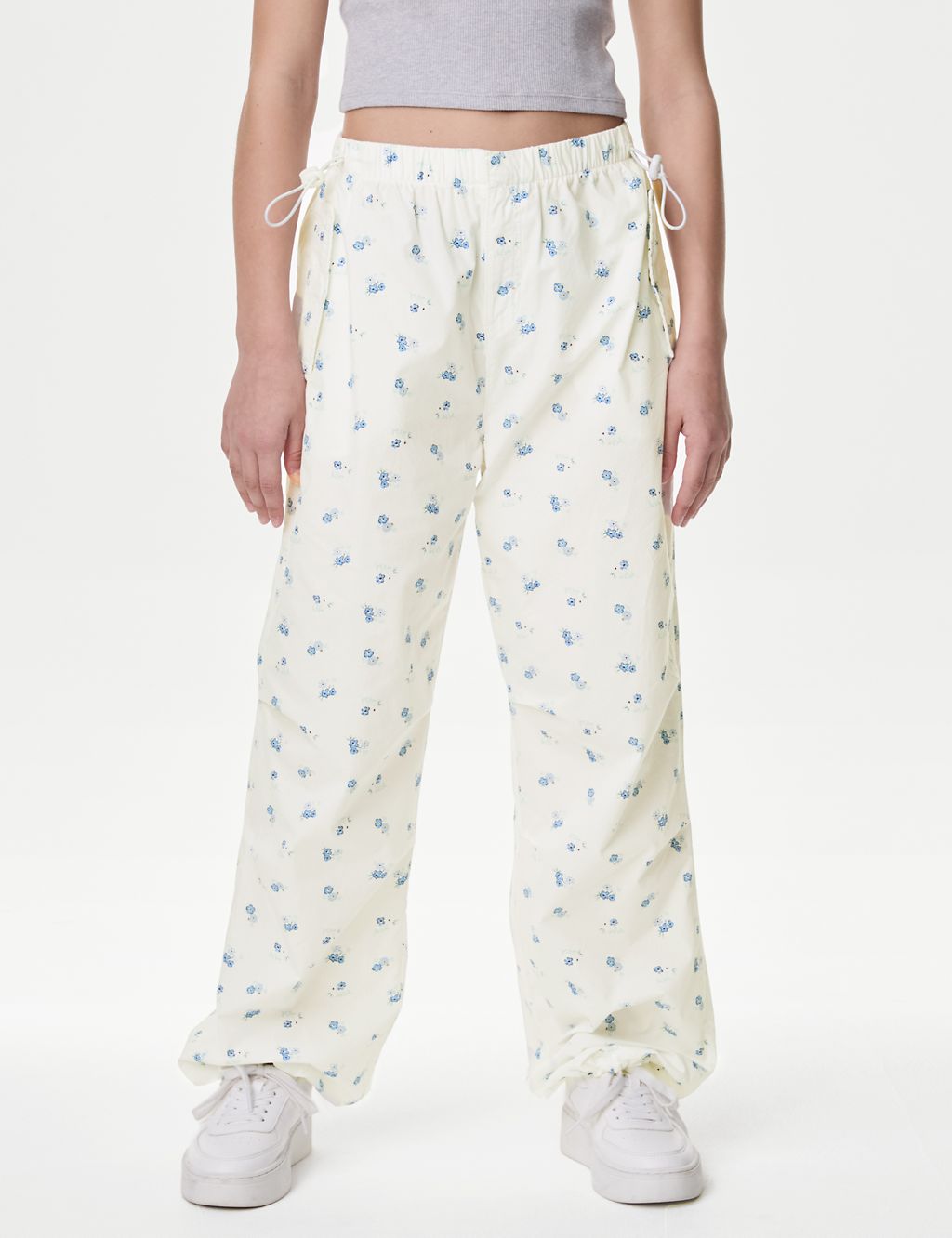 Pure Cotton Ditsy Floral Parachute Trousers (6-16 Yrs) 4 of 5