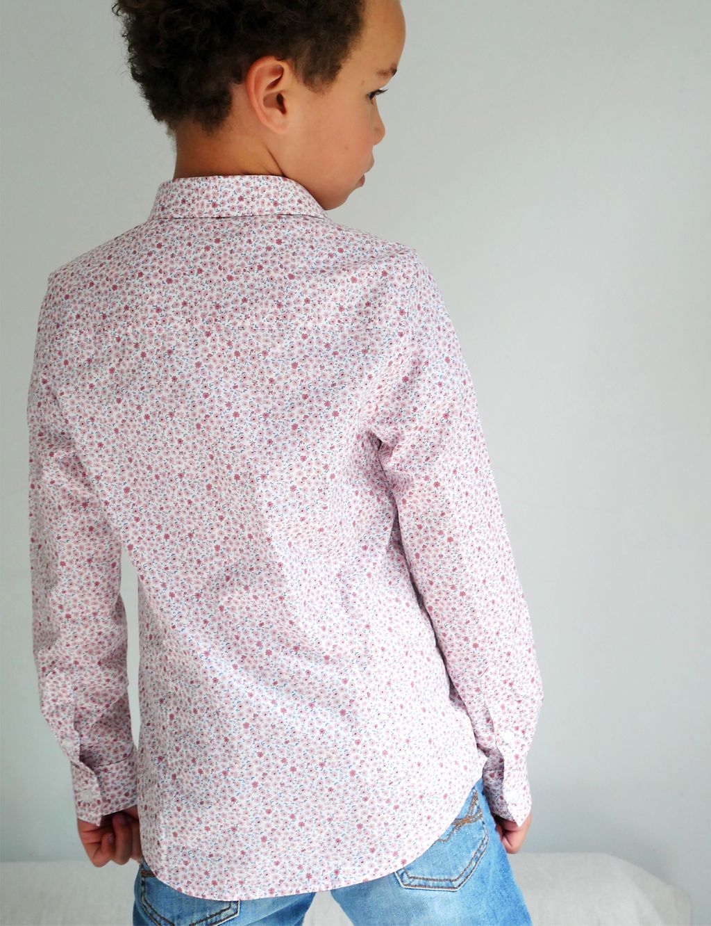 Pure Cotton Ditsy Floral Print Shirt (6-16 Yrs) 4 of 4