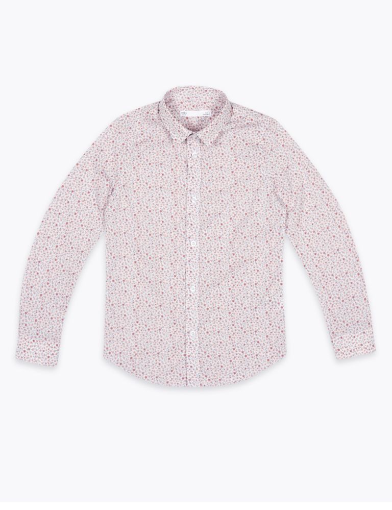 Pure Cotton Ditsy Floral Print Shirt (6-16 Yrs) 2 of 4