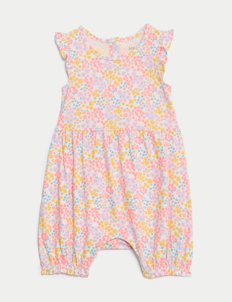 Pure Cotton Ditsy Floral Romper (0-3 Yrs) 2 of 5