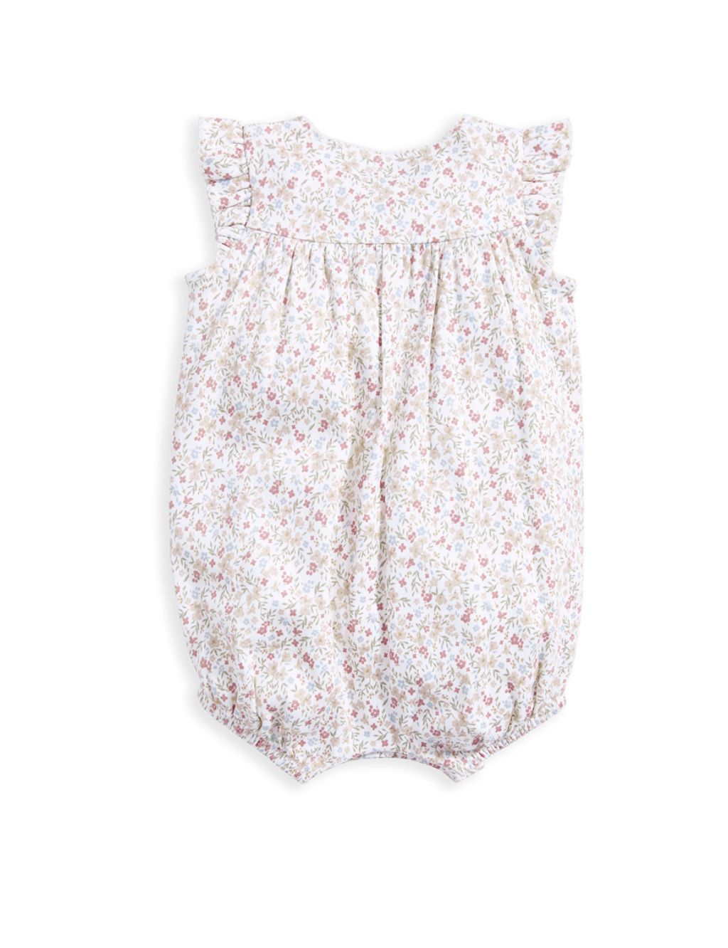 Pure Cotton Ditsy Floral Romper (7lbs-12 Mths) 2 of 3