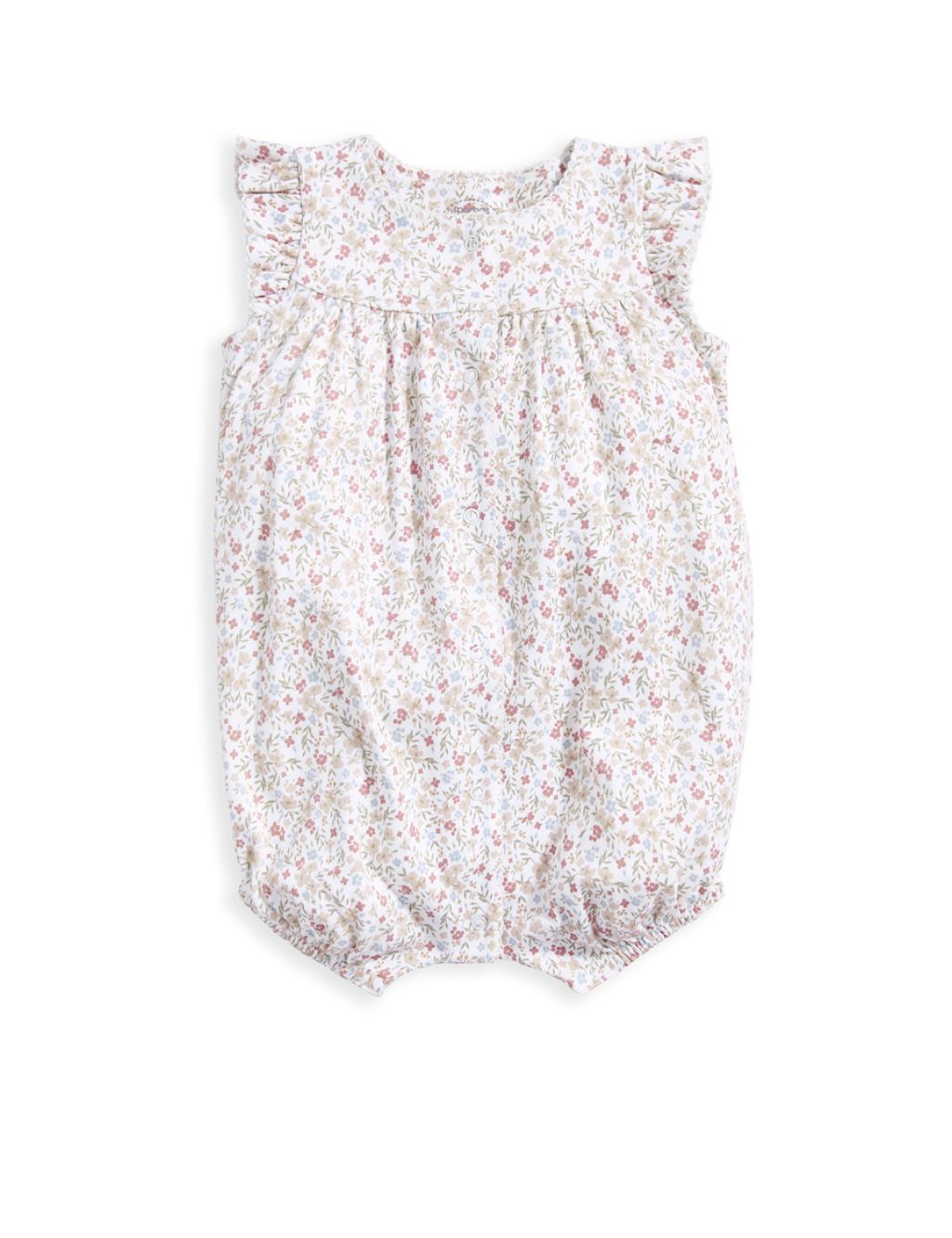 Pure Cotton Ditsy Floral Romper (7lbs-12 Mths) 1 of 3