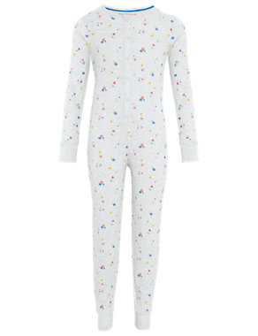 Pure Cotton Ditsy Floral Soft & Cosy Onesie Image 2 of 3