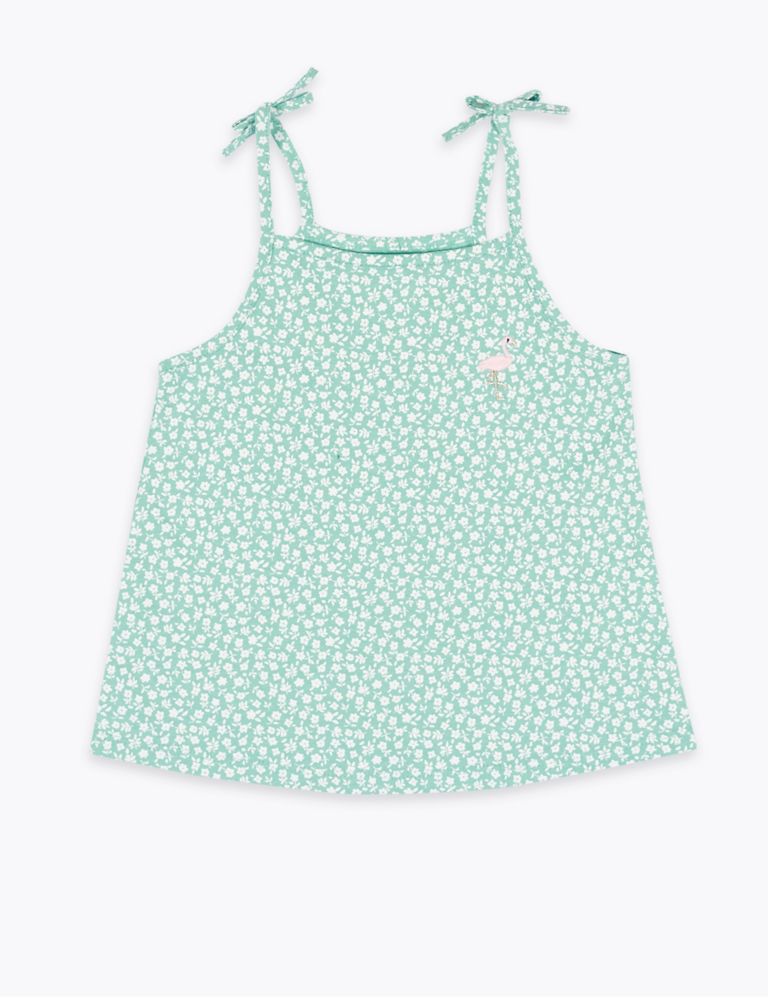 Pure Cotton Ditsy Flower Vest Top (2-7 Yrs) 2 of 4