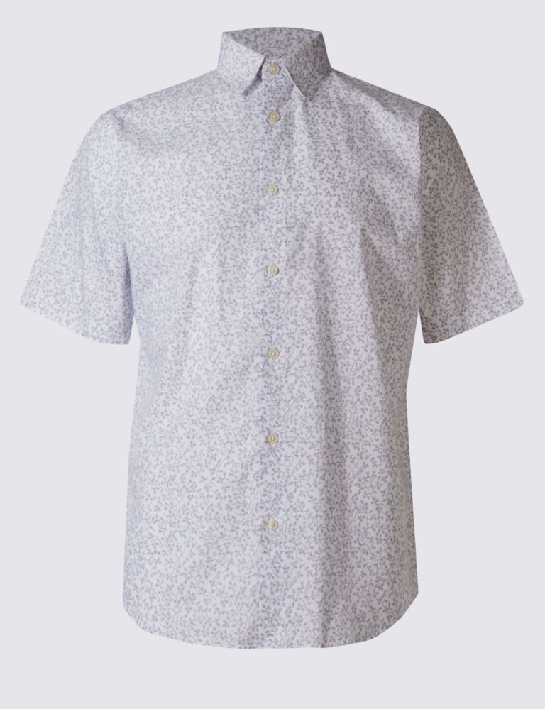 Pure Cotton Ditsy Print Shirt 2 of 3