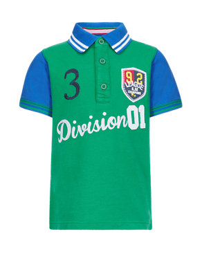 Pure Cotton Division Piqué Boys Polo Shirt Image 2 of 4