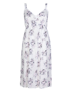 Pure Cotton Dobby Floral Chemise with Cool Comfort™ Technology Image 2 of 3