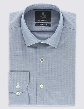 Pure Cotton Dobby Geometric Print Shirt Image 2 of 6
