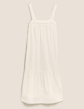 Pure Cotton Dobby Nightdress Image 2 of 4