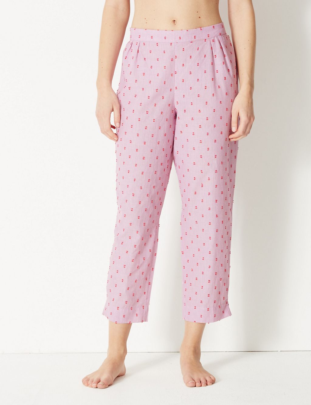 Pure Cotton Dobby Revere Collar Pyjama Set 4 of 4