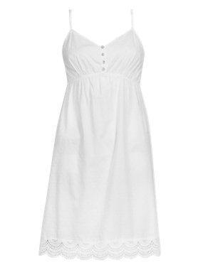 Pure Cotton Dobby Spotted Chemise Image 2 of 4