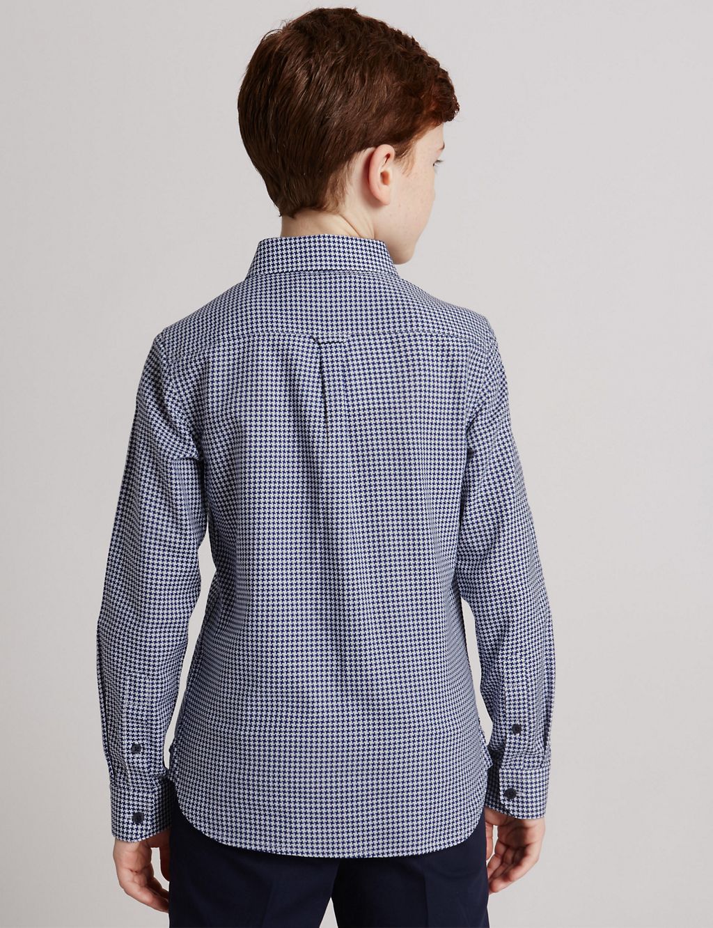 Pure Cotton Dogtooth Shirt (3-14 Years) 2 of 5