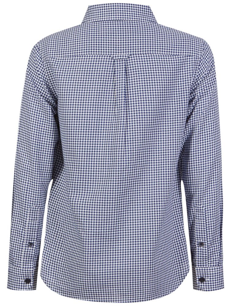 Pure Cotton Dogtooth Shirt (3-14 Years) 5 of 5
