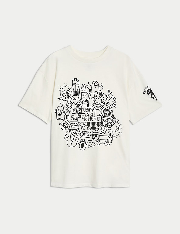 Pure Cotton Doodle T-Shirt (6-16 Years) Image 1 of 2