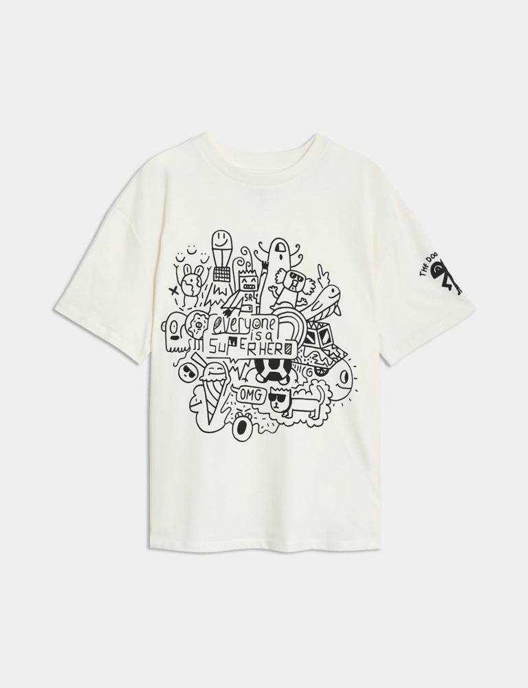 Pure Cotton Doodle T-Shirt (6-16 Years) 1 of 2