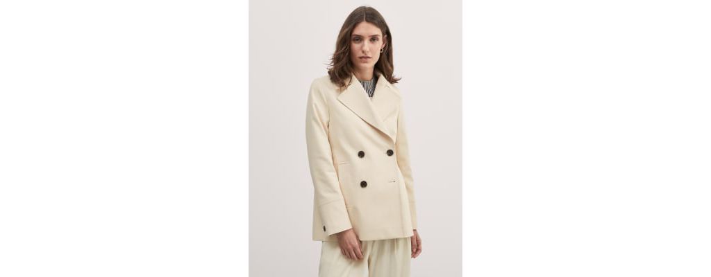 Pure Cotton Double Breasted Pea Coat 4 of 6