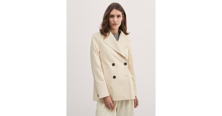 Pure Cotton Double Breasted Pea Coat 4 of 6
