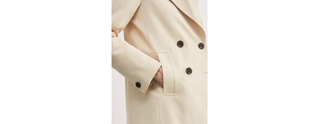 Pure Cotton Double Breasted Pea Coat 6 of 6