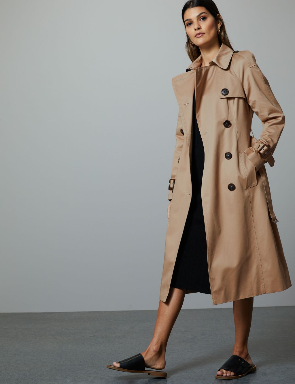 Pure Cotton Double Breasted Trench Coat | Autograph | M&S