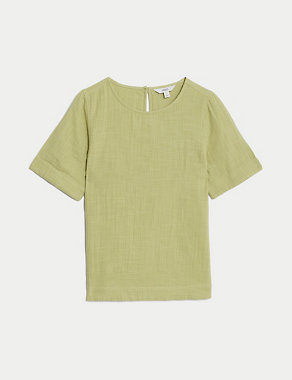 Pure Cotton Double Cloth T-Shirt Image 2 of 5