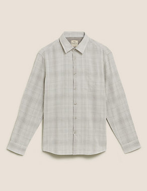 Pure Cotton Double Faced Check Shirt Image 2 of 6