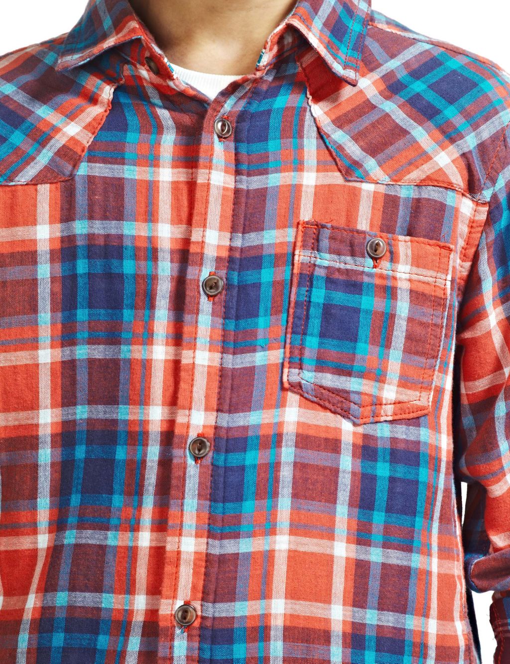 Pure Cotton Double Faced Checked Shirt (5-14 Years) 4 of 4