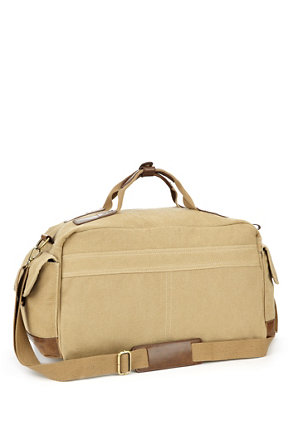 Pure Cotton Double Handle Canvas Holdall Image 2 of 5
