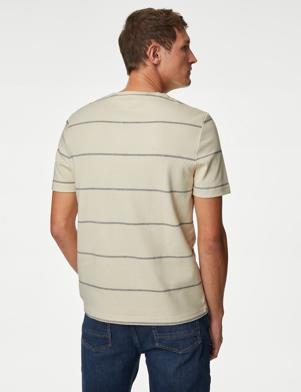 Pure Cotton Double Knit Striped T-Shirt 5 of 5