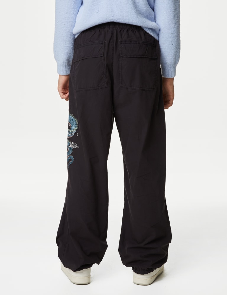 Pure Cotton Dragon Parachute Trousers 6 16 Yrs M S Collection
