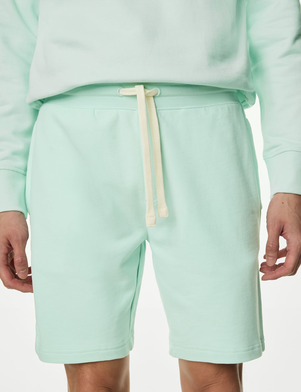 Pure Cotton Drawstring Jersey Shorts 3 of 6