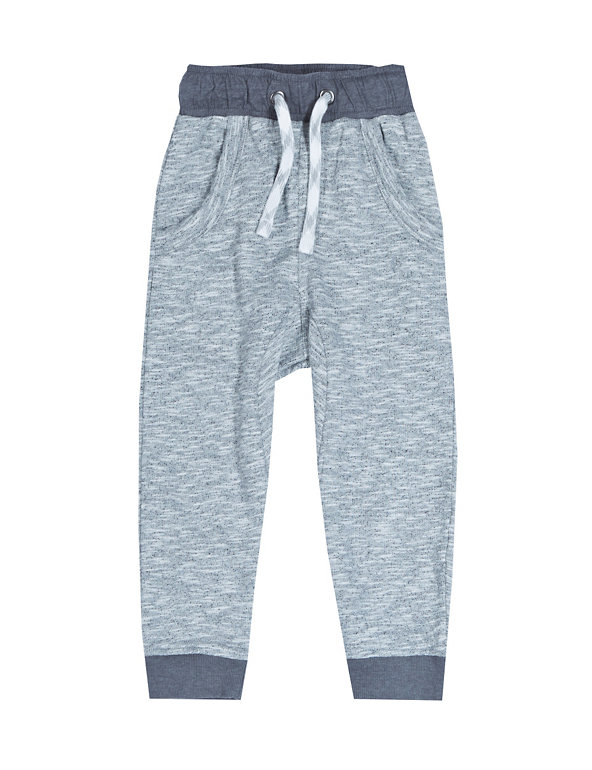 Pure Cotton Drawstring Joggers (1- 7 Years) Image 1 of 2