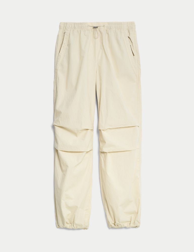 Pure Cotton Drawstring Parachute Trousers 2 of 5