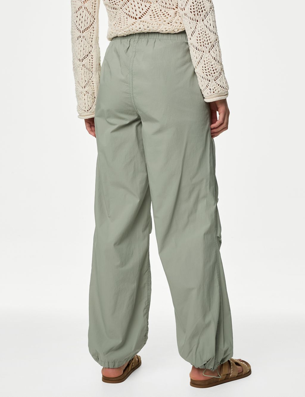 Pure Cotton Drawstring Parachute Trousers 5 of 5