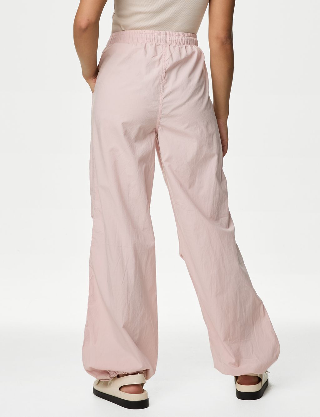 Pure Cotton Drawstring Parachute Trousers 5 of 5