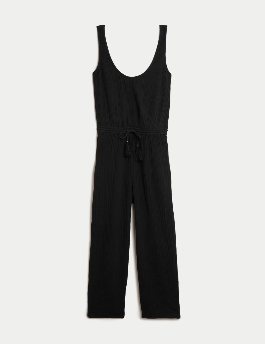 Pure Cotton Drawstring Sleeveless Jumpsuit 1 of 4