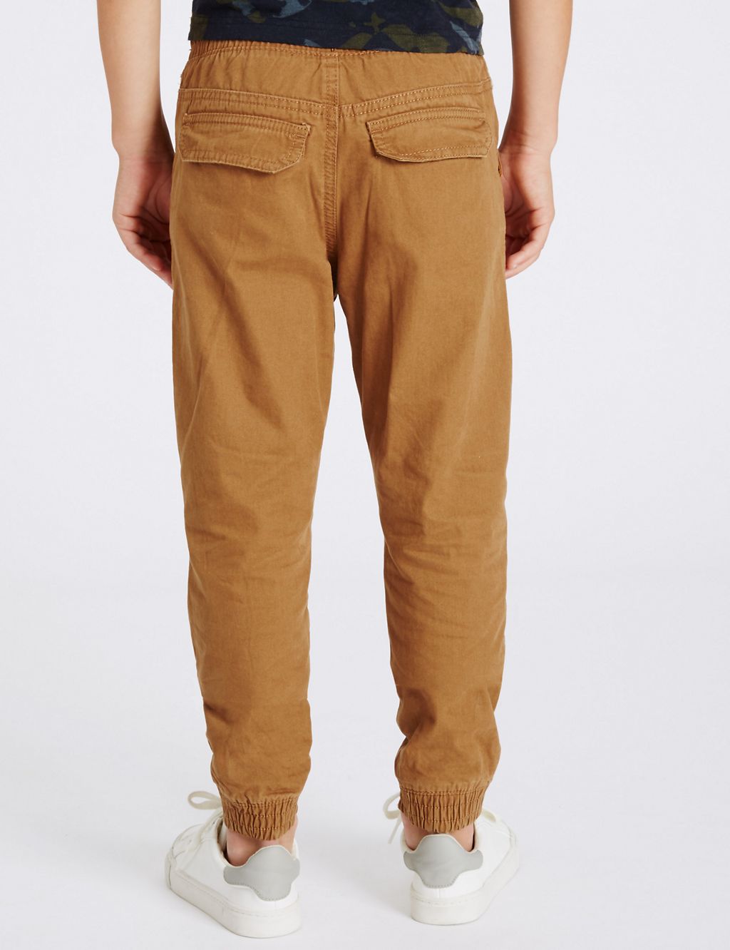 Pure Cotton Drawstring Trousers (3-14 Years) 4 of 6