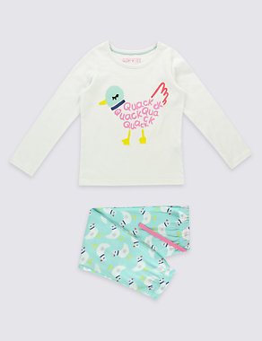 Pure Cotton Duck Pyjamas (9 Months - 8 Years) Image 2 of 4