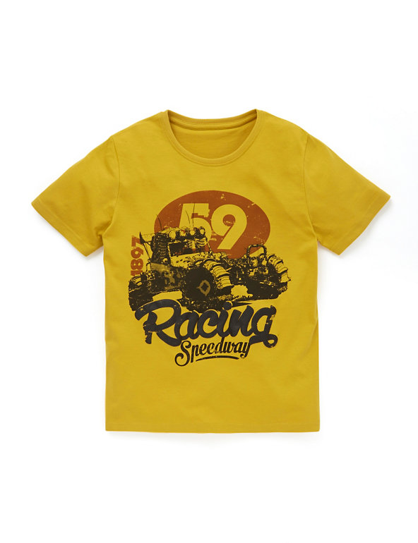 Pure Cotton Dune Buggie Print T-Shirt (5-14 Years) Image 1 of 1