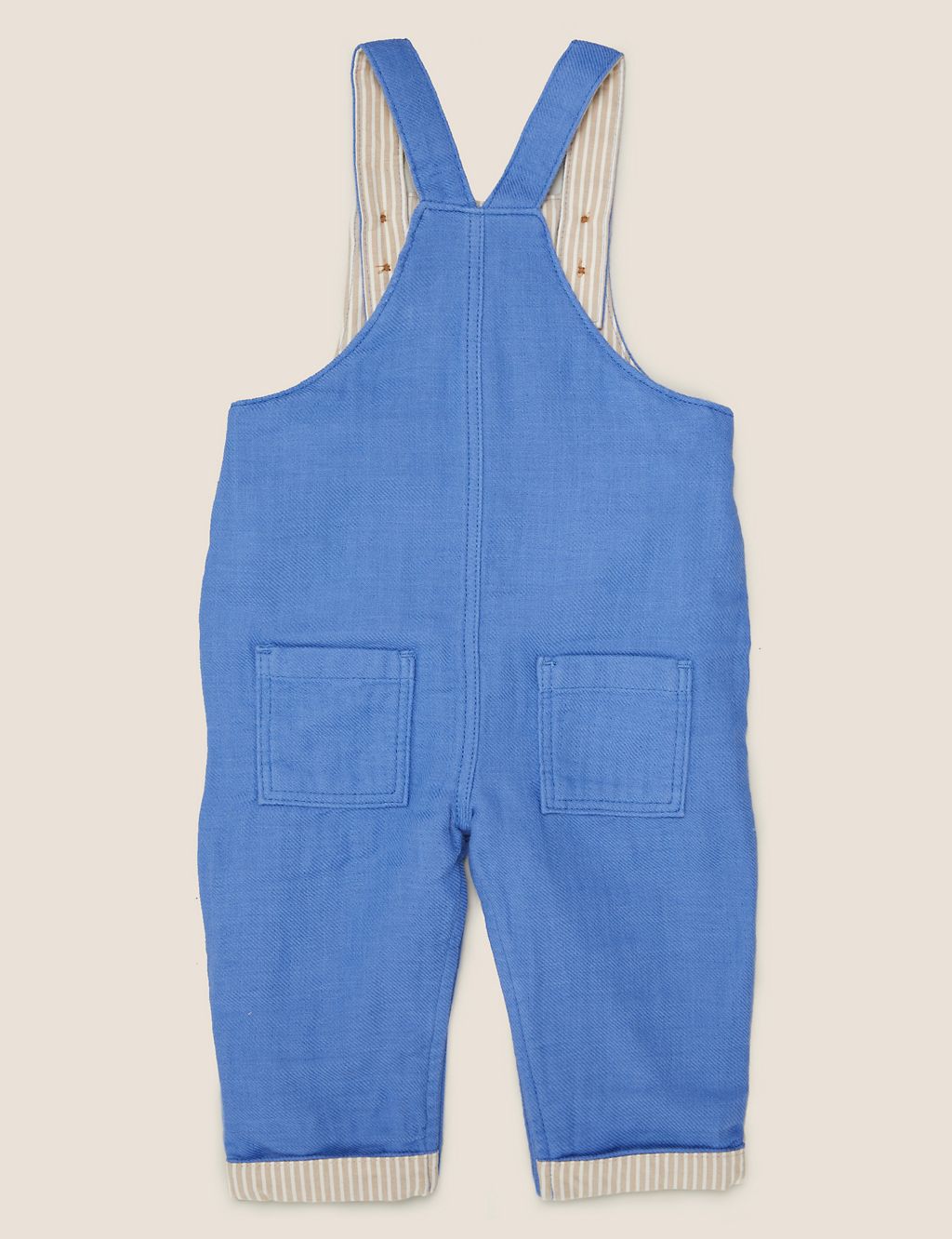 Pure Cotton Dungarees (0-3 Yrs) 1 of 3