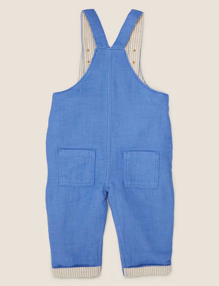 Pure Cotton Dungarees (0-3 Yrs) 2 of 3