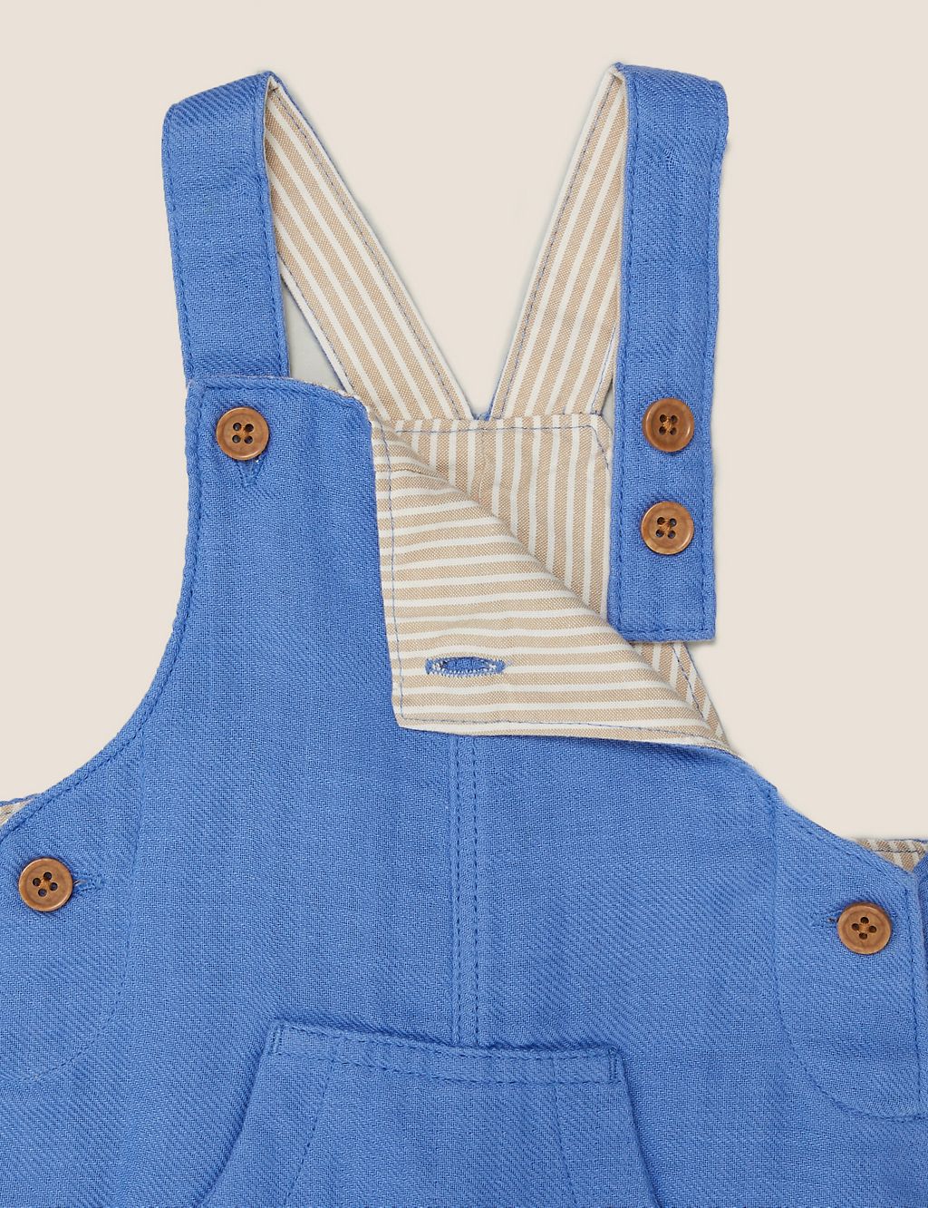 Pure Cotton Dungarees (0-3 Yrs) 2 of 3