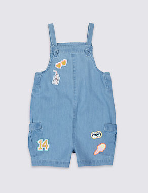 Pure Cotton Dungarees (3 Months - 5 Years) Image 2 of 3